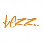 Il logo in arancione dell’agenzia bezz. graphic design di Bettina Roeder